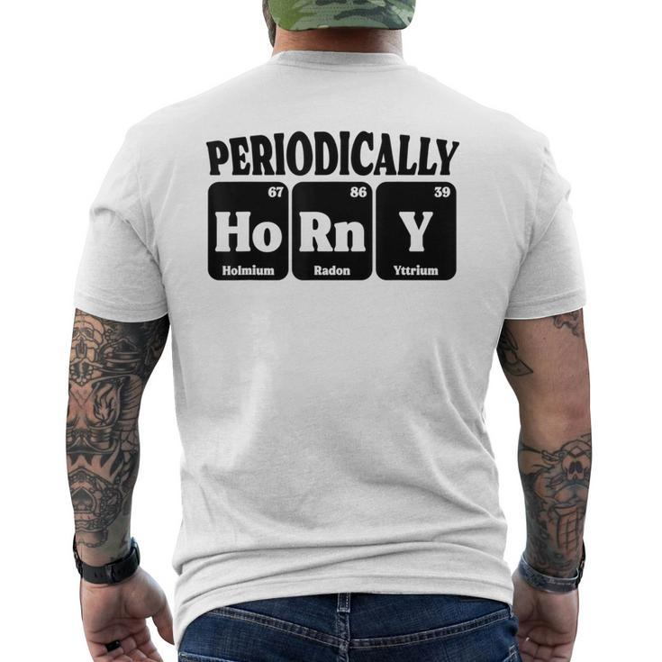 Periodically Horny Adult Chemistry Periodic Table Men's T-shirt Back Print