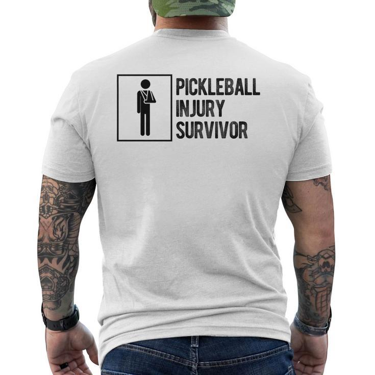 Pickleball Injury Survivor   Mens Back Print T-shirt