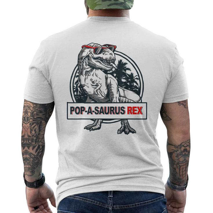 Popasaurus Rex Papa Grandpa Pregnancy Men's Back Print T-shirt