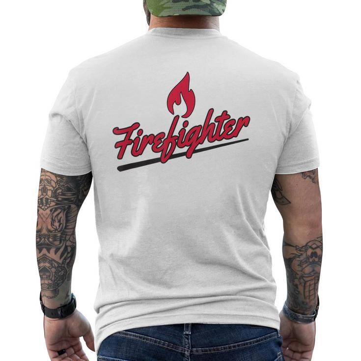 Proud Firefighter Fireman Job Pride First Responder  Mens Back Print T-shirt