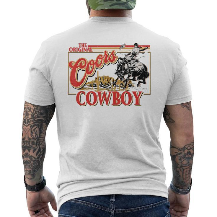 Punchy Cowboy Western Country Cattle Cowboy Cowgirl Rodeo Men's Back Print T-shirt