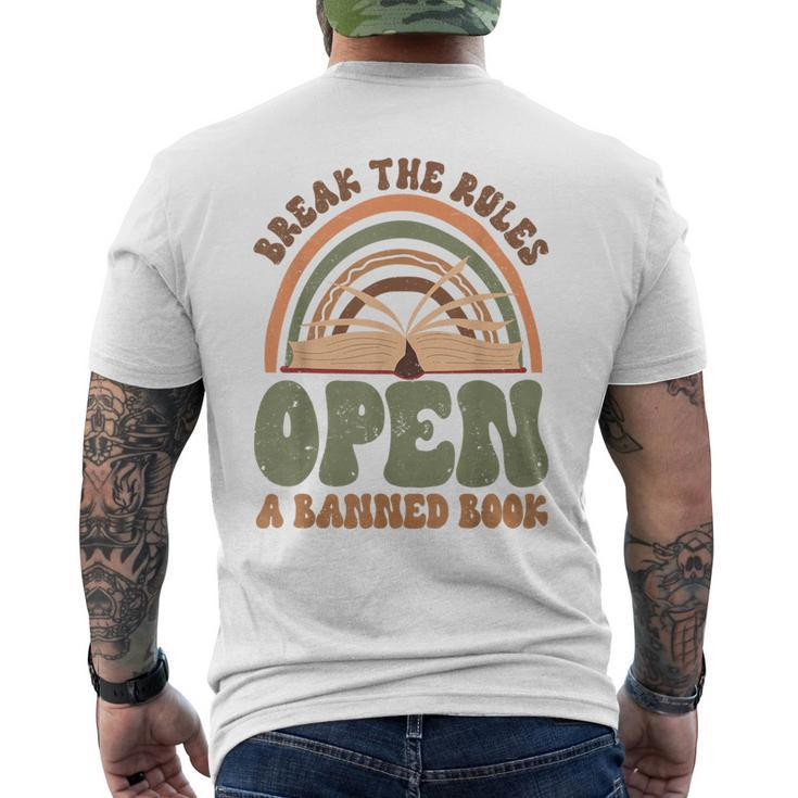 Read Banned Books Break The Rules Banned Books Men's T-shirt Back Print