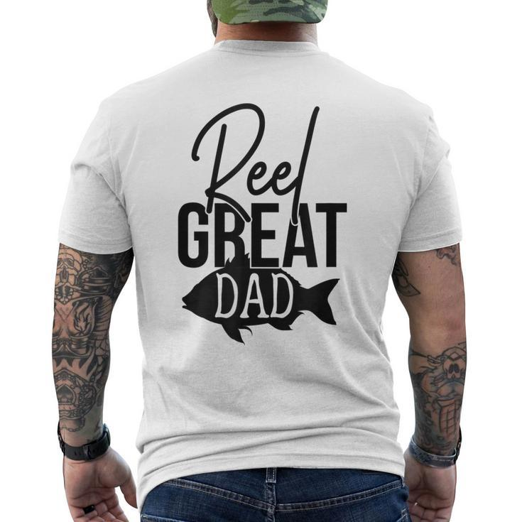 Reel Great Dad Fishing Fathers Day Men's Back Print T-shirt