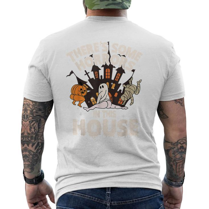 There's Some Horrors In This House Ghost Halloween Men's T-shirt Back Print