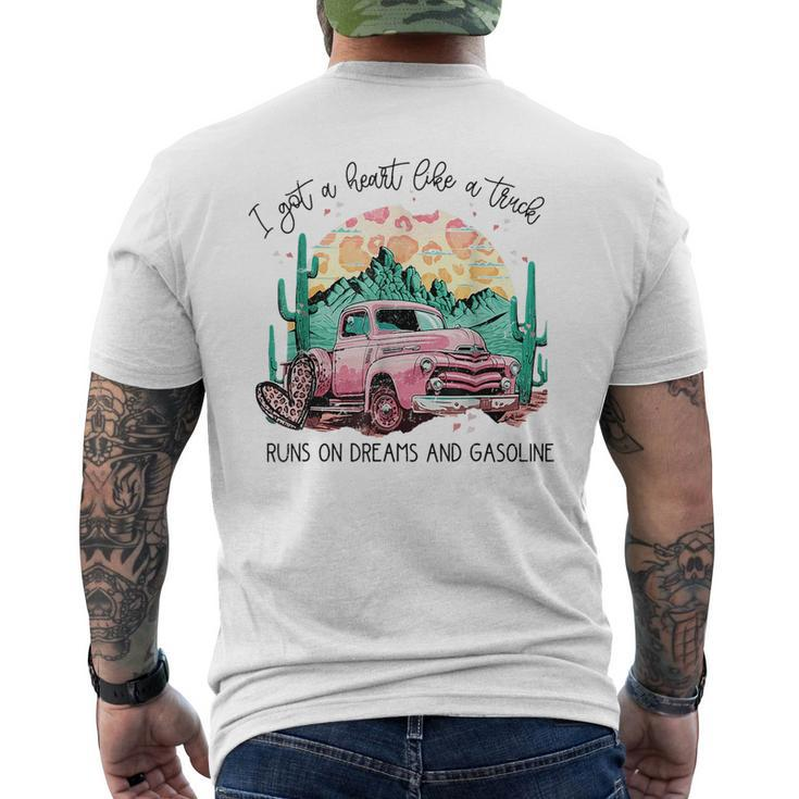 Retro Desert Truck Got A Heart Like A Truck Western Country  Mens Back Print T-shirt
