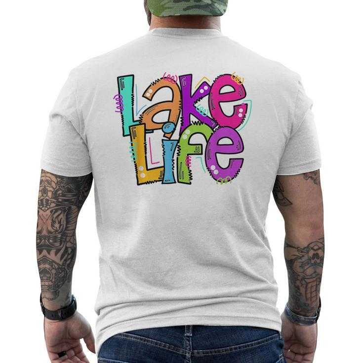 Retro Lake Life Apparel Lake Lover Gifts Travel Adventure Mens Back Print T-shirt