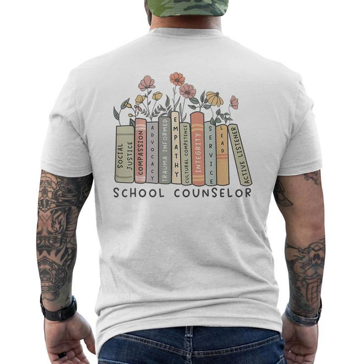 Retro School Counselor Therapist Mental Health Advocate Grad Men's T-shirt Back Print