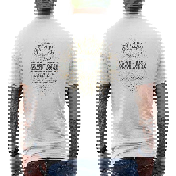 Retro Style Vintage Grand Canyon National Park Men's T-shirt Back Print