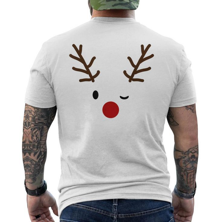 Rudolph The Red Nose Reindeer Holiday   Mens Back Print T-shirt