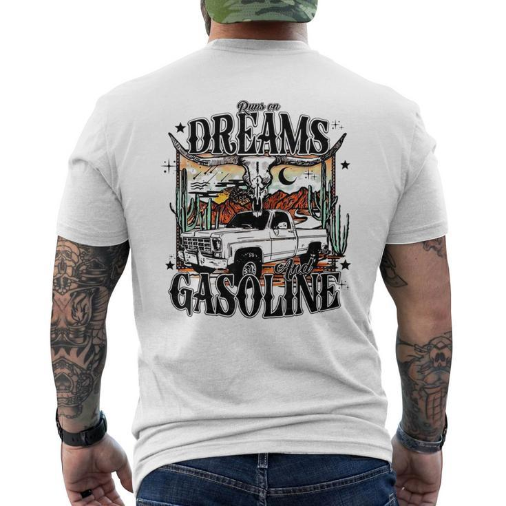 Runs On Dreams And Gasoline | I Got A Heart Like A Truck  Mens Back Print T-shirt