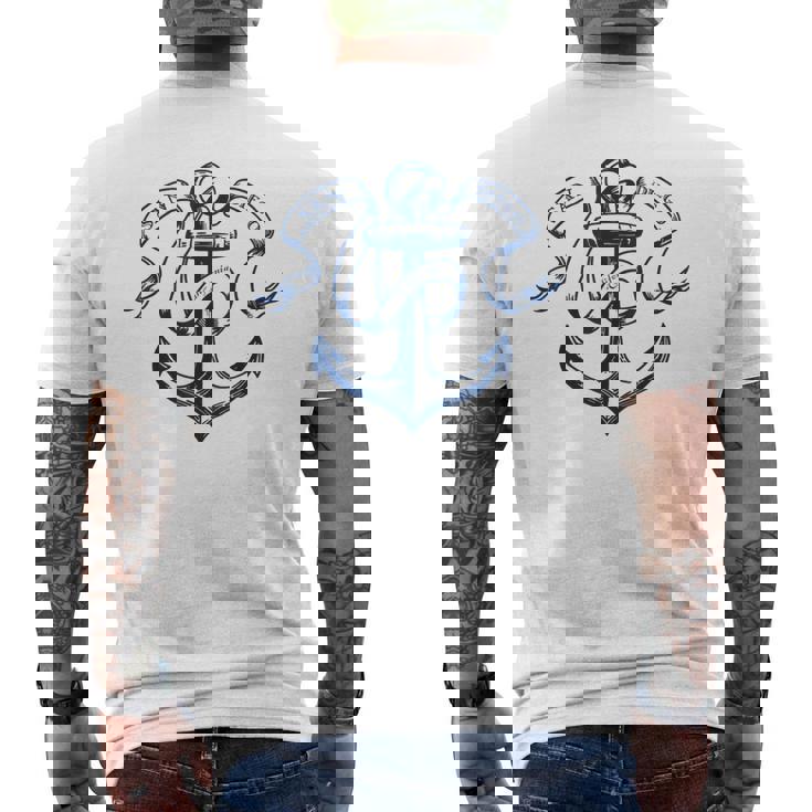 San Diego Souvenir Anchor Vintage Mens Back Print T-shirt