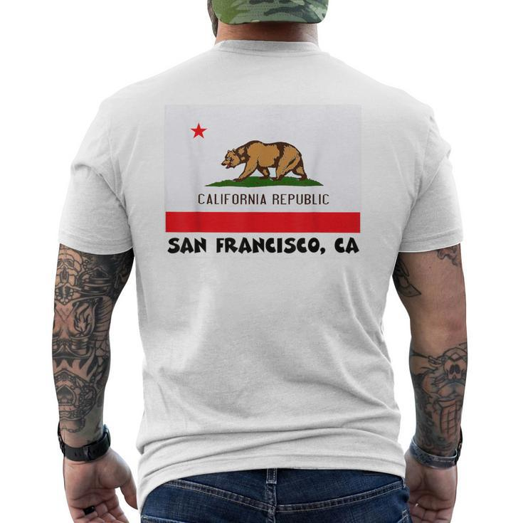 San Francisco California Usa Flag Souvenir Men's T-shirt Back Print