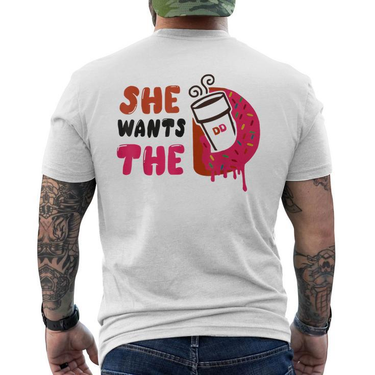 She Wants The Dd Men's T-shirt Back Print