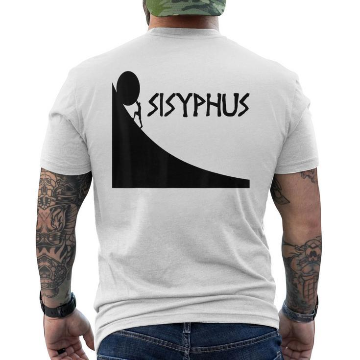 Sisyphus Greek Mythology Ancient Greece Graphic Men's T-shirt Back Print