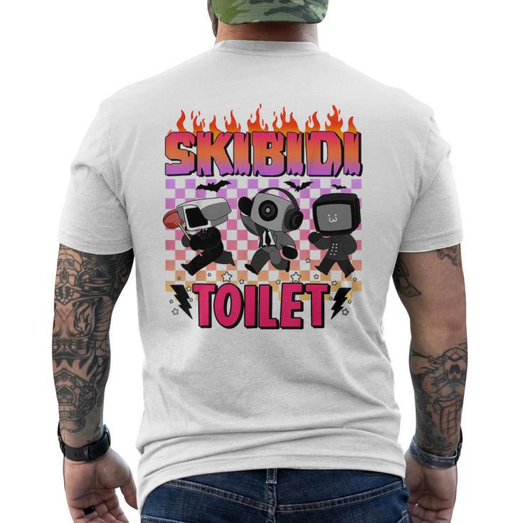 Skibidi Toilet Cameraman Speakerman Tvman Meme Game Men's T-shirt Back Print