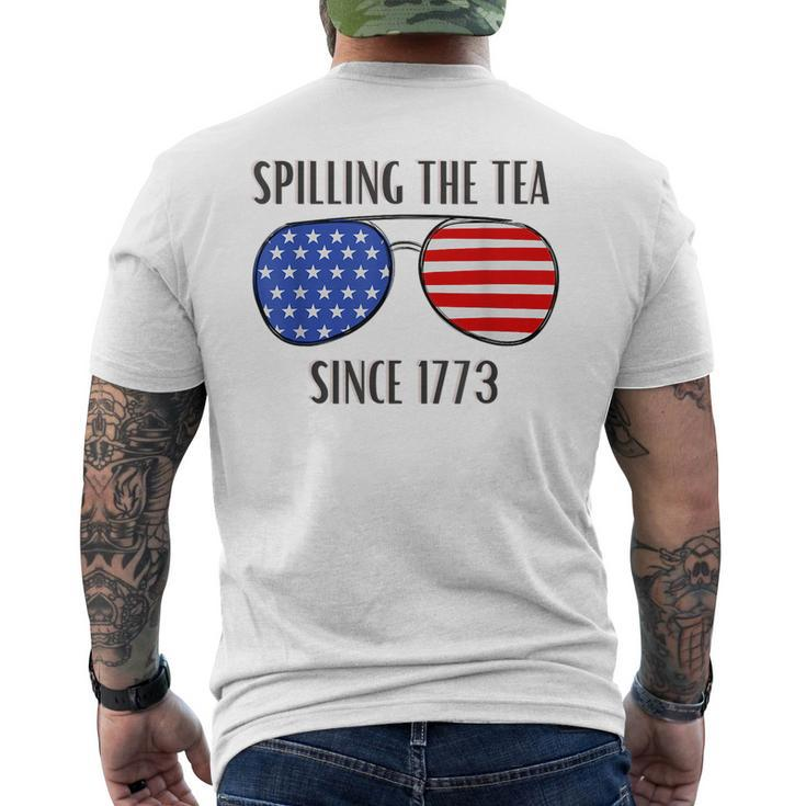 Spilling The Tea  Mens Back Print T-shirt
