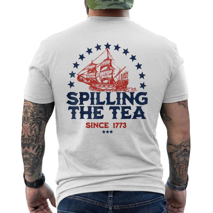 Spilling The Tea Since 1773 Mens Back Print T-shirt