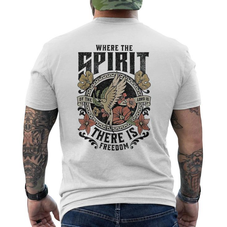 Where The Spirit Of The Lord Is There Is Freedom Men's T-shirt Back Print