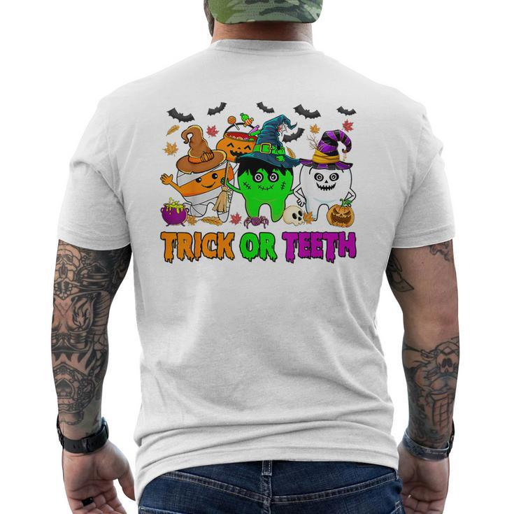 Spooky Dentist Halloween Trick Or Th Dental Assistant  Mens Back Print T-shirt