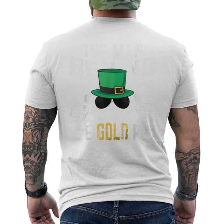 St Patricks Day Pregnancy For Men Gold Pot Dad To Be Men's Back Print T-shirt
