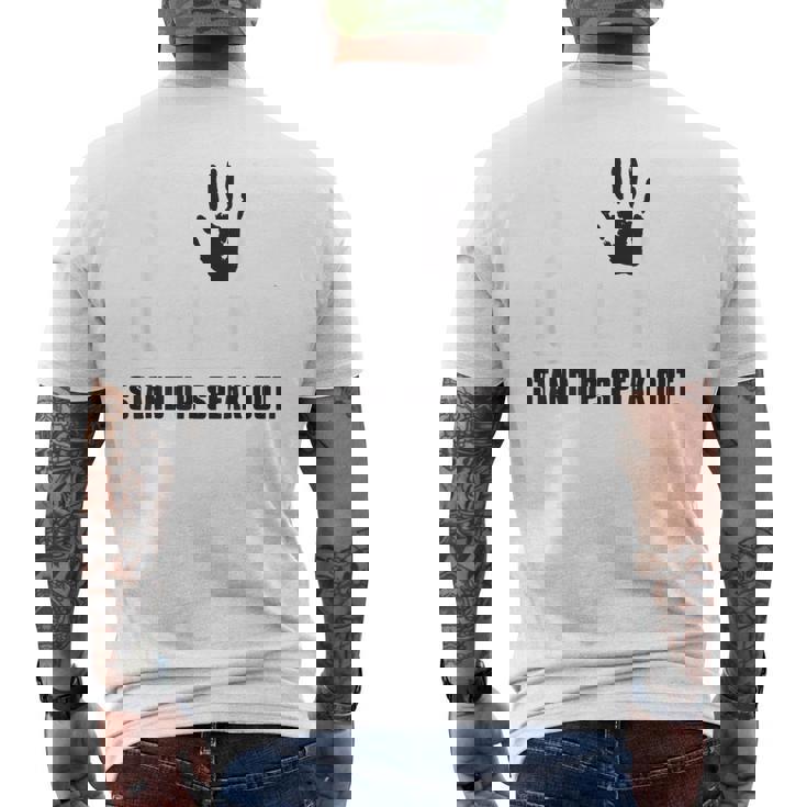 Stop Bullying Orange Stand Up Speak Out Unity Day Men's T-shirt Back Print