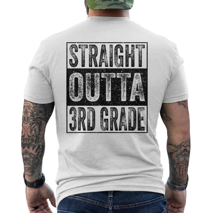 Straight Outta 3Rd Grade Class 2022 Graduate Third Grade Men's Back Print T-shirt
