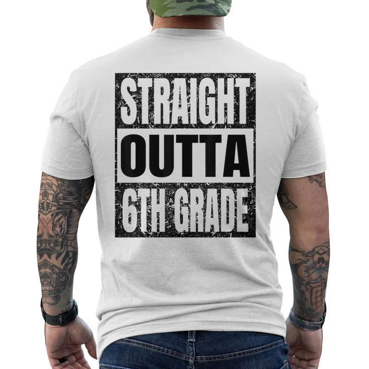 Straight Outta 6Th Grade Graduation Class 2023 Sixth Grade Men's Back Print T-shirt