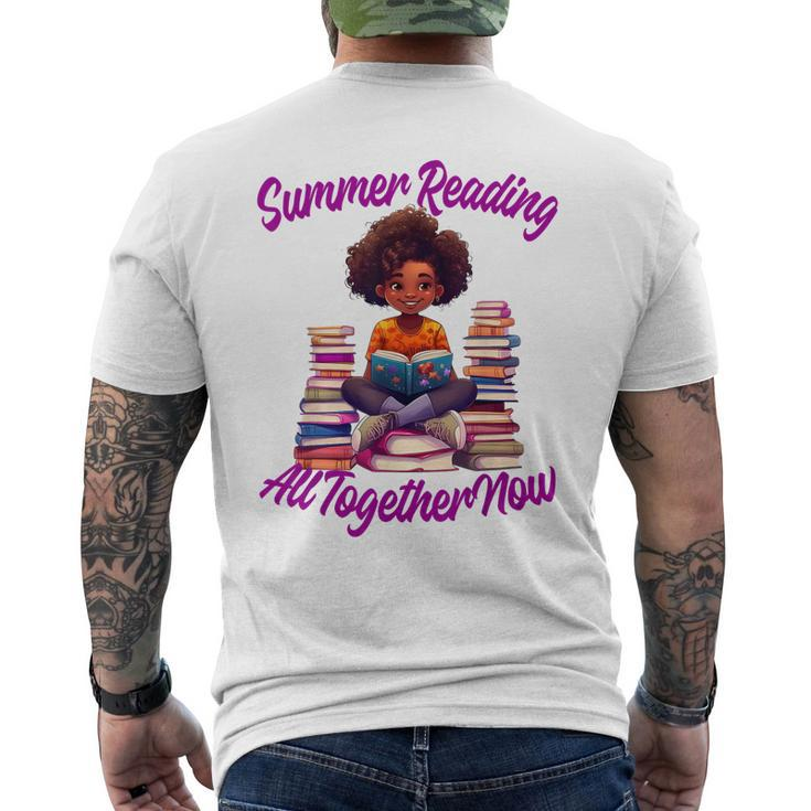 Summer Reading All Together 2023 Books Now Black Girl Men's Back Print T-shirt
