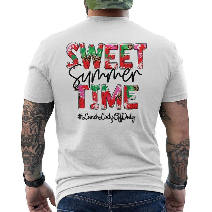 Sweet Summer Time Last Day Of School Lunch Lady Off Duty Men's Back Print T-shirt