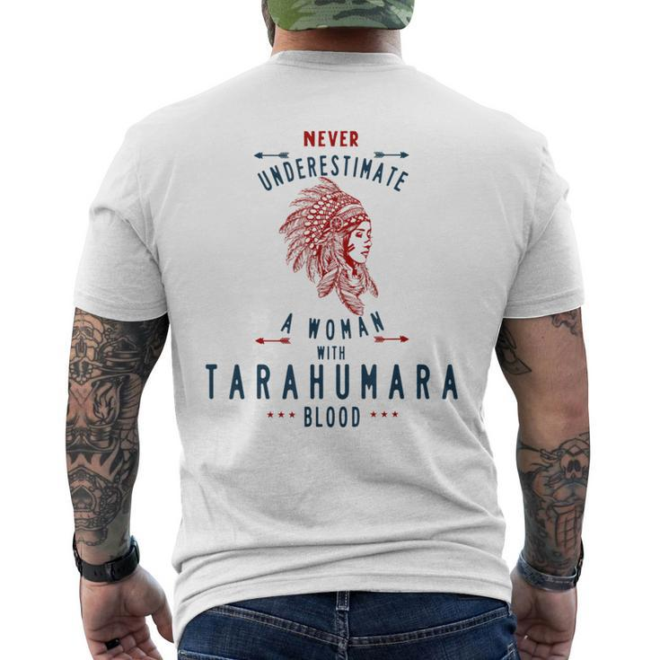 Tarahumara Native Mexican Indian Woman Never Underestimate Indian Funny Gifts Mens Back Print T-shirt