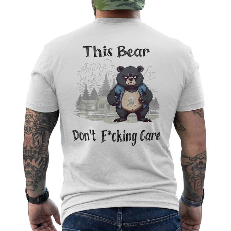 This Bear Dont Fcking Care Mens Back Print T-shirt