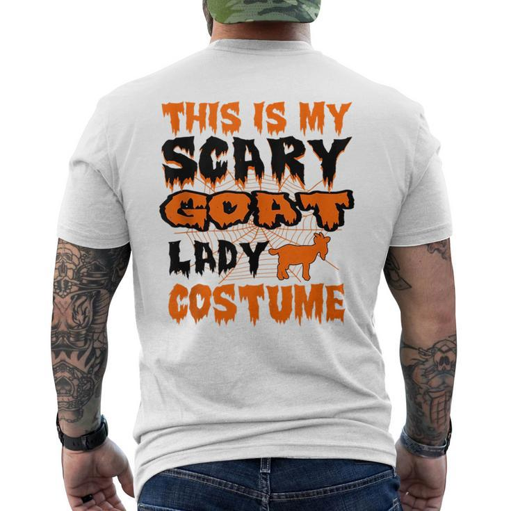 This Is My Scary Goat Lady Halloween Costume  Mens Back Print T-shirt