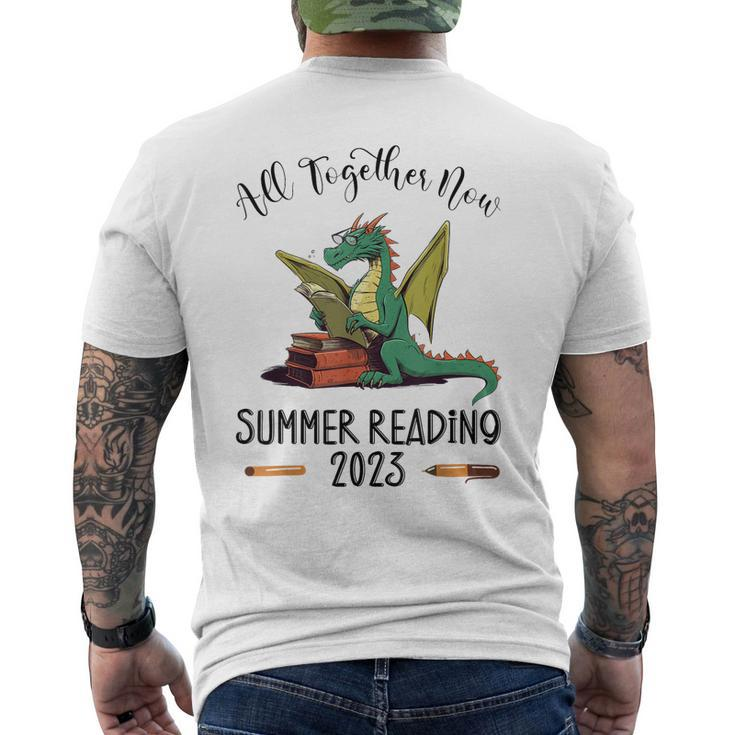 All Together Now Summer Reading 2023 Book Dragon Read Book Men's Back Print T-shirt