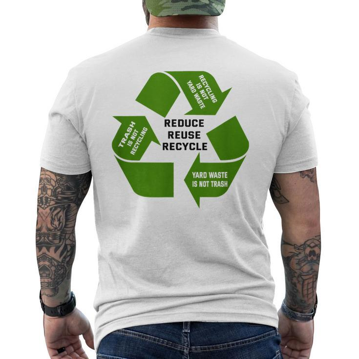 Trash Recycling Waste  Men's Crewneck Short Sleeve Back Print T-shirt
