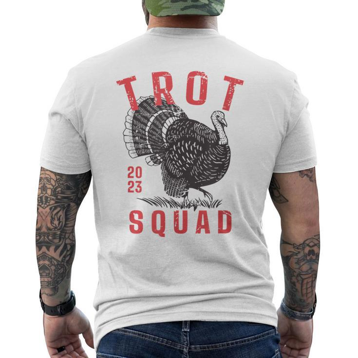 Trot Squad 2023 Fun Thanksgiving Day Turkey Trot Team Men's T-shirt Back Print