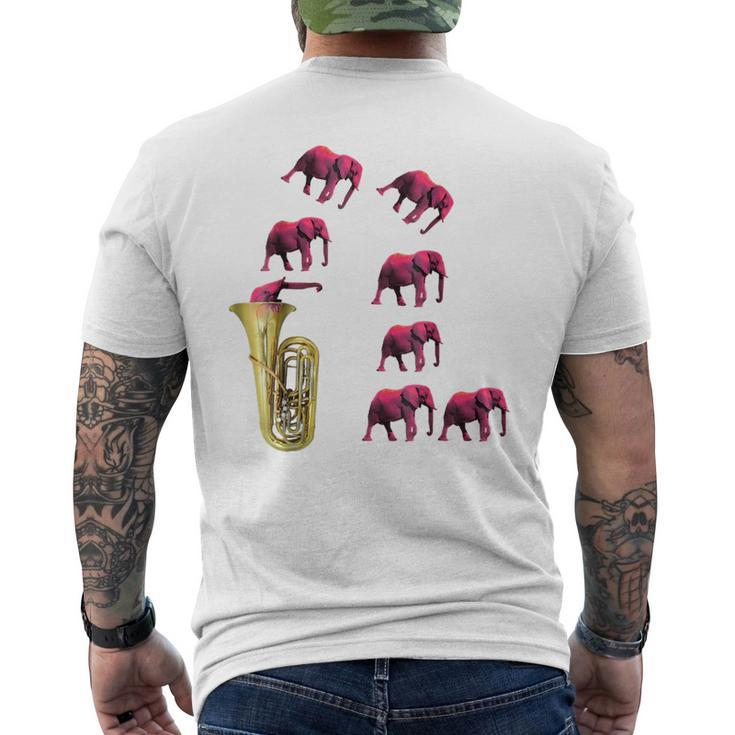 Tuba Funny Elephant Gifts For Elephant Lovers Funny Gifts Mens Back Print T-shirt