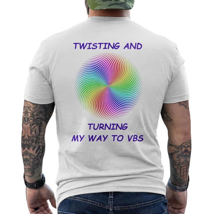 Twists And Turns Adventure At Vbs This Summer  Mens Back Print T-shirt