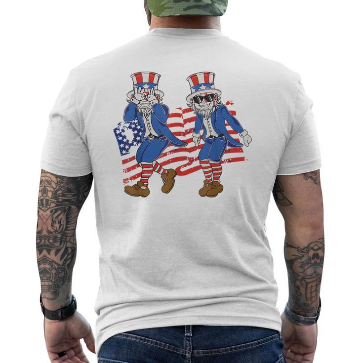 Uncle Sam Griddy 4Th Of July Happy Independence Day 2023 Fun Men's Back Print T-shirt