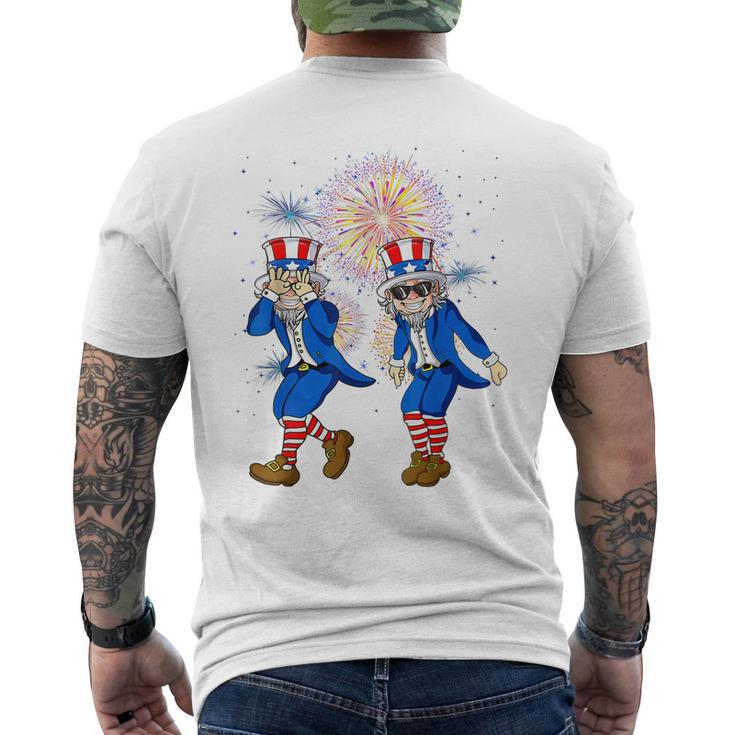 Uncle Sam Griddy Dance Funny 4Th Of July Independence Day  Mens Back Print T-shirt