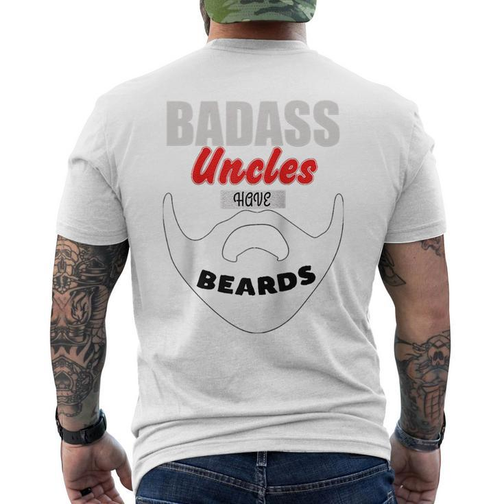 Uncles Gifts Uncle Beards Men Bearded  Mens Back Print T-shirt