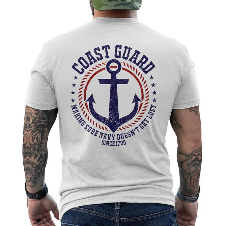 Us Coast Guard  United Stated Armed Forces Dad Gift Funny Gifts For Dad Mens Back Print T-shirt