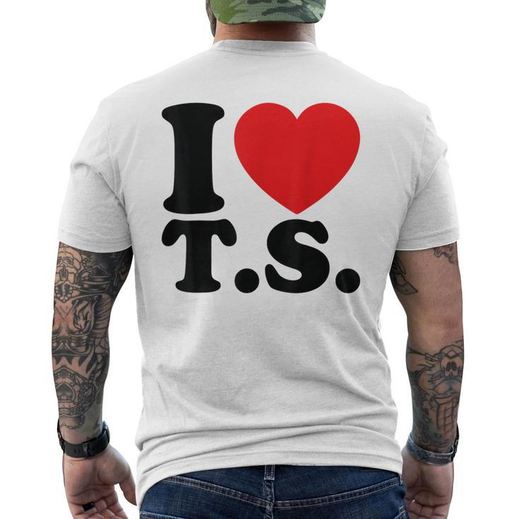 Valentine I Heart TS I Love Ts Couple Loving Men's T-shirt Back Print