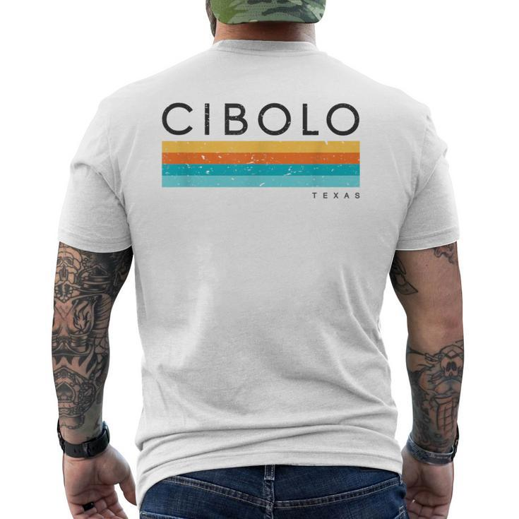 Vintage Cibolo Tx Texas Usa Retro Men's T-shirt Back Print