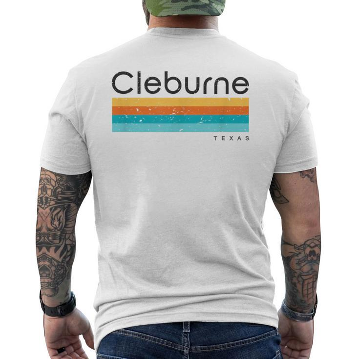 Vintage Cleburne Tx Texas Usa Retro Men's T-shirt Back Print
