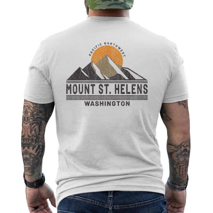 Vintage Mount St Helens Washington Mountain Souvenir Men's T-shirt Back Print