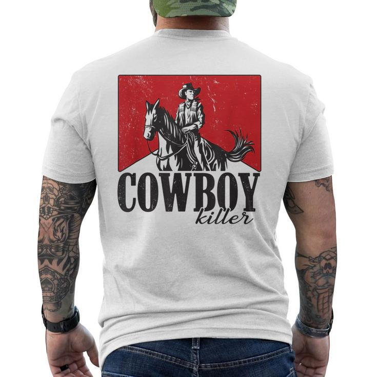 Vintage Punchy Cowboy Killers Wild Western Cowboy Gifts  Mens Back Print T-shirt