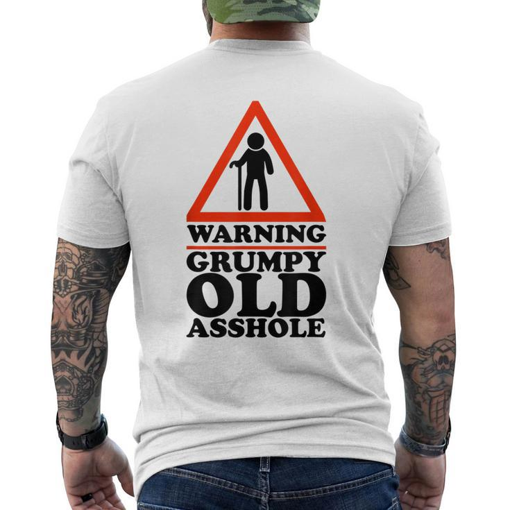 Warning Grumpy Old Asshole Gen X And Baby Boomers Men's Back Print T-shirt