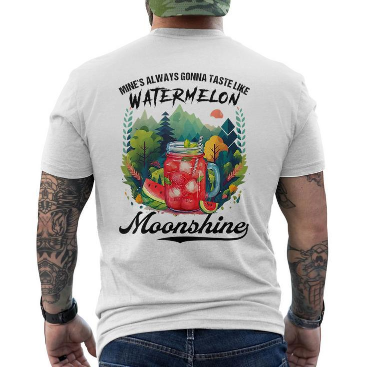 Watermelon Moonshine Retro Country Music Men's T-shirt Back Print