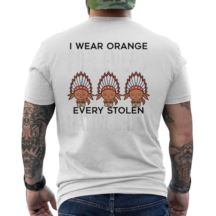 I Wear Orange For Children Orange Day Indigenous Children Men's T-shirt Back Print