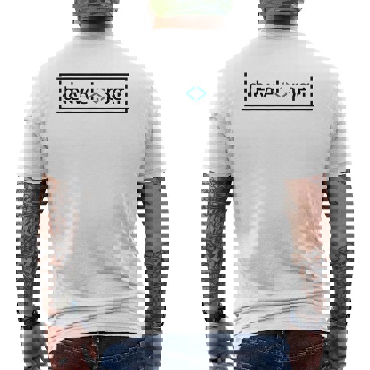 Web Developer Full Stack Programmer Coding Men's T-shirt Back Print